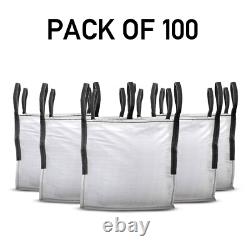 100 Builders Bulk Bags 1 Tonne FIBC Jumbo Dumpy Bags Garden Waste Heavy Duty