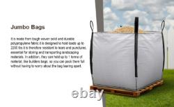 100 Builders Bulk Bags 1 Tonne FIBC Jumbo Dumpy Bags Garden Waste Heavy Duty