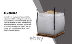 100 Builders Bulk Bags 1 Tonne FIBC Jumbo Dumpy Bags Garden Waste Heavy Duty