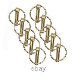 10PK Lynch Pins with Rings 7/16 x 1-3/4 Heavy Duty Tractor & Trailer Pins
