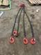 11 Ton Heavy Duty Four Leg Chain Sling With Shorteners And Self-locking Hooks