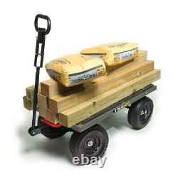 1200 lb Steel Dump Cart Wheelbarrow Heavy Duty Garden Wagon Lawn Tractor Trailer