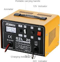 12V/24V 20A Car Battery Charger Heavy Duty for Cars Vans Tractors Lead-Acid