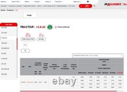 13.6-24 Alliance 324 FPR 8PR TT Heavy Duty 2WD MFWA Tractor Tyres Only x 1