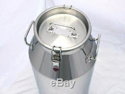 13 Gallon Milk Can, Stainless Steel 50 Qt, Heavy Duty Sides, Strong, Sealed Lid
