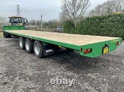 2020 Staines 40ft Heavy Duty High Speed Tri Axle Bale Flat Trailer /Kane /Herbst