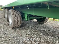 2020 Staines 40ft Heavy Duty High Speed Tri Axle Bale Flat Trailer /Kane /Herbst