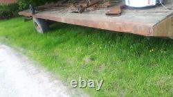 24 ft flat heavy duty trailer on super single tyres brakes and light s