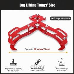 28/36inch 4-Claw Heavy Duty Timber Grapple Rotating Log Lifting Tong Tractor