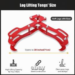 28/36inch 4-Claw Heavy Duty Timber Grapple Rotating Log Lifting Tong for Tractor