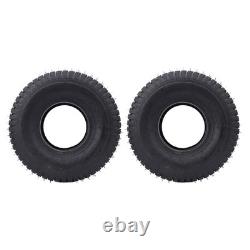2Pcs 15x6.00-6 Tire 570 Lbs Load 4 Ply Heavy Duty Garden Tractor Tyre Tubeless
