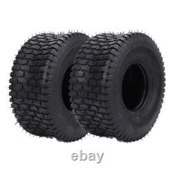 2Pcs 15x6.00-6 Tire 570 Lbs Load 4 Ply Heavy Duty Garden Tractor Tyre Tubeless