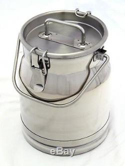 2.6 Gal. Stainless Steel Milk Can, Heavy Duty with Strong, Sealed Lid, 10 Qt