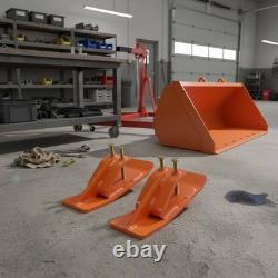 2 Pieces Tractor Loader Scoop Protector Heavy Duty Steel Bolt on Loader Scoop