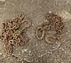 2 Vintage Heavy Duty Cast Iron Metal Towithfarm Agricultural, Industrial Chains