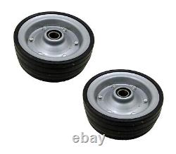 2 x Finishing Mower Wheels Tractor Mounted 3 Blade Mower Replacement 205 x 75mm