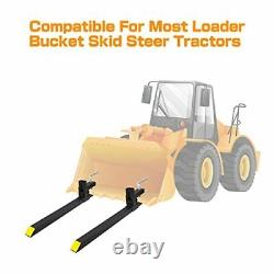 2 x Heavy Duty Clamp for Pallet Forks for Loader Bucket Skid Steer Tractor 680kg