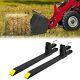 2pcs Clamp On Pallet Forks For Loader Bucket Skid Steer Tractor, Heavy Duty