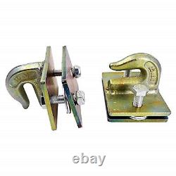 2x 3/8 BOLT ON GRAB CHAIN HOOKS FOR SKID STEER LOADER TRACTOR BUCKET HEAVY DUTY