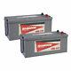 2x 629 12v 180ah Heavy Duty Lorry Batteries 1000cca For Tractor & Boats