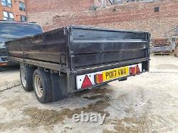 3500kg dropside twin wheel heavy duty trailer 146cm x 3m internal dimensions
