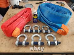 35 Tonne Tow Strap Rope 5mtr Heavy Duty Recovery Lorry Tractor Tow Chain Sling