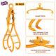 36in Log Lifting Tongs Large Steel Timber Log Grapple Skidding Tongs Logging Kit