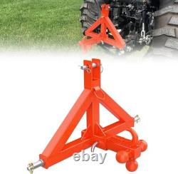 3 Point 2 Receiver Trailer Hitch Category 1 Tractor Tow Drawbar Heavy Duty
