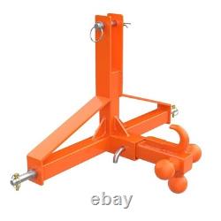 3 Point Hitch Trailer Receiver with 3 Tow Balls 2in Class 1 Tractor Heavy Duty