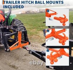 3 Point Hitch Trailer Receiver with 3 Tow Balls 2in Class 1 Tractor Heavy Duty