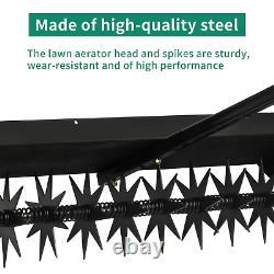 40'' Tow Behind Lawn Aerator Soil Penetrator Spike Tractor Soil Mower Hitch