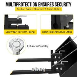 43 in 2500 LBS Clamp on Pallet Forks Heavy Duty Tractor Forks Quick Attach Bu