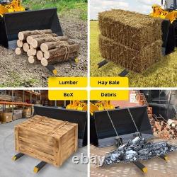 43 in 2500 LBS Clamp on Pallet Forks Heavy Duty Tractor Forks Quick Attach Bu