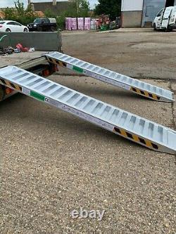 4 Ton Aluminium Loading Ramps Heavy Duty 2.5m Long Pair, Includes VAT & Delivery