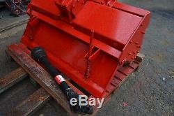 4 ft TRACTOR MOUNTED ROTAVATOR Heavy Duty 26 tynes+wi riger RT125 spare tines&R