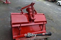 4 ft TRACTOR MOUNTED ROTAVATOR Heavy Duty 26 tynes+wi riger RT125 spare tines&R