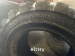 4 x Agricultural /Plant Tyres 10 16.5 BKT Skid Steer/Loadall 8 Ply Heavy Duty
