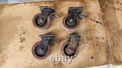 4x Extra Heavy Duty Muvtons Swivel Castor Wheels 1000kg each