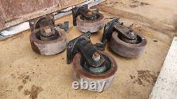 4x Extra Heavy Duty Muvtons Swivel Castor Wheels 1000kg each