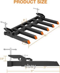 58 Pallet Forks Heavy Duty Forks 4000lbs for Tractor Attachments Loader Bucket
