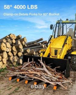 58 Pallet Forks Heavy Duty Forks 4000lbs for Tractor Attachments Loader Bucket