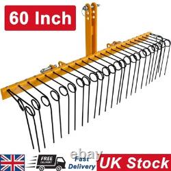 60 Inch Lawn Tractor Rake 3 Point Hitch Landscape Rake Attaches for Cat 0 Cat 1