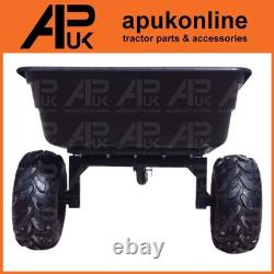 700kg Quad Tipping Trailer Heavy Duty Plastic Pan for Muck Compost Gravel Soil