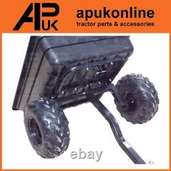 700kg Quad Tipping Trailer Heavy Duty Plastic Pan for Muck Compost Gravel Soil