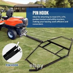74in Drag Driveway Tractor Harrow Heavy Duty Steel Lawn Leveling Rake For AT HOT