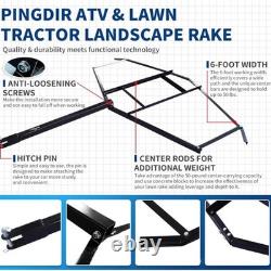 74in Drag Driveway Tractor Harrow Heavy Duty Steel Lawn Leveling Rake For AT HOT