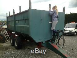 8T heavy duty braked farm / tipper / grain trailer