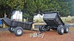 ATV 4 Wheel Heavy Duty Tipping Trailer 1500lb Load Capacity