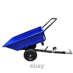 ATV Garden Trailer Tipping Quad Farm Tractor Pneumatic Tyres Heavy Duty 295kg