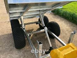 ATV Quad 12V Tipping Trailer for Livery Yard, Heavy Duty Off Road Trailer, tip